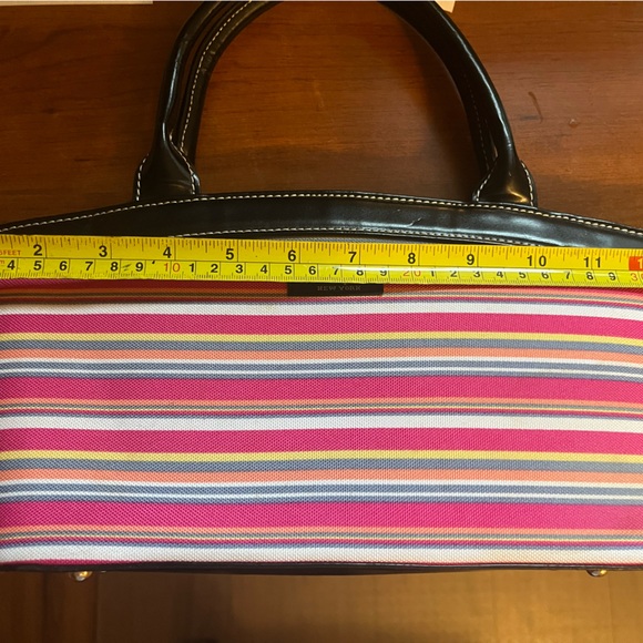 VINTAGE KADE SPADE NEW YORK FABRIC  PURSE RETRO RAINBOW - Picture 10 of 11